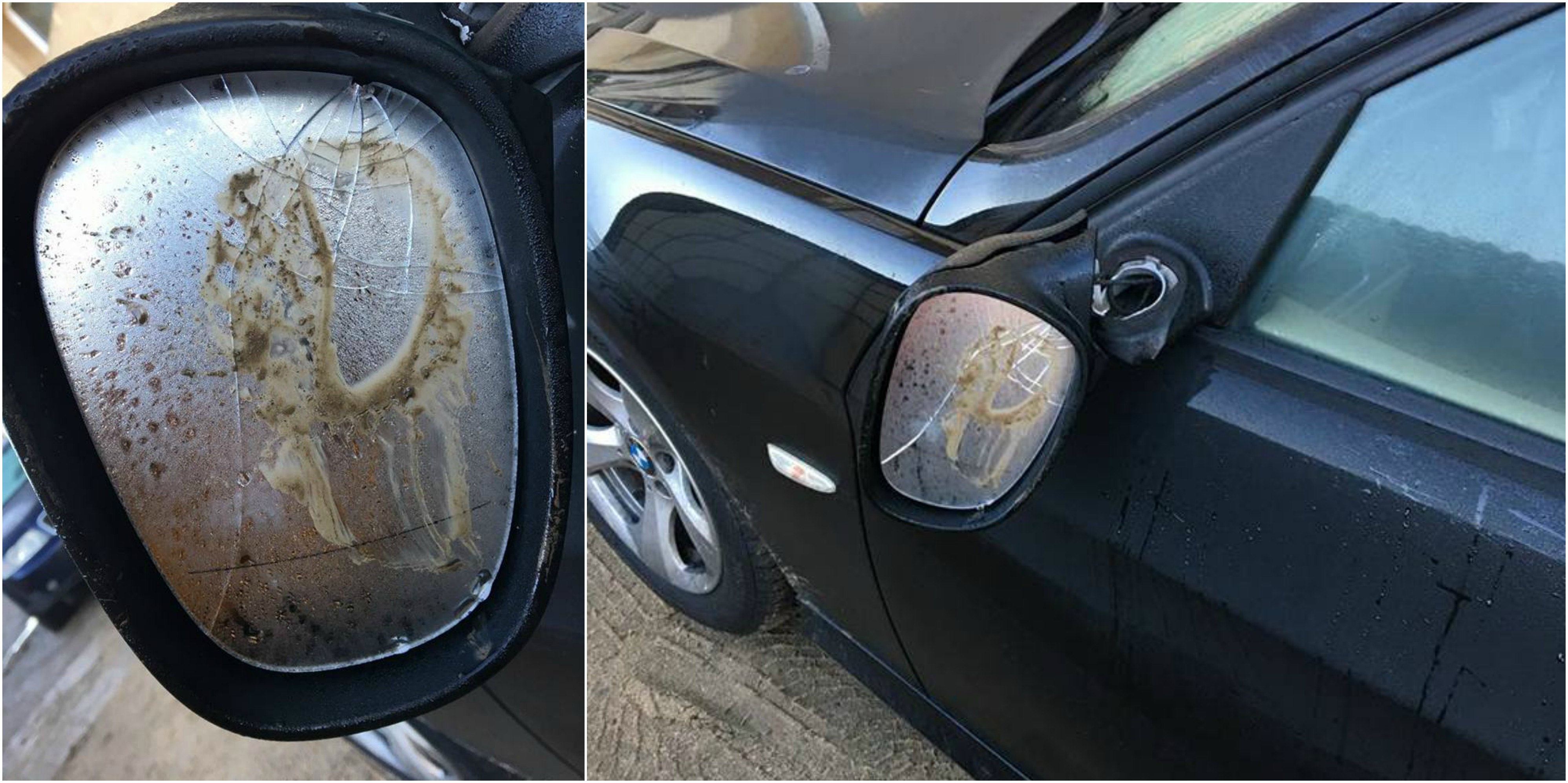 FOTO. Răzbunare în stil ”mafiot”. Mașina unui ”stranier”, vandalizată în Satu Mare