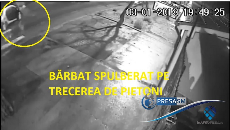 VIDEO. Imagini suprinse în direct cu un bătrân spulberat de mașină în Satu Mare. Accident grav