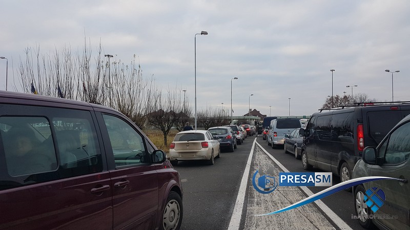 Aglomerație la vama Petea. Cât au de așteptat șoferii care vor să iasă din țară