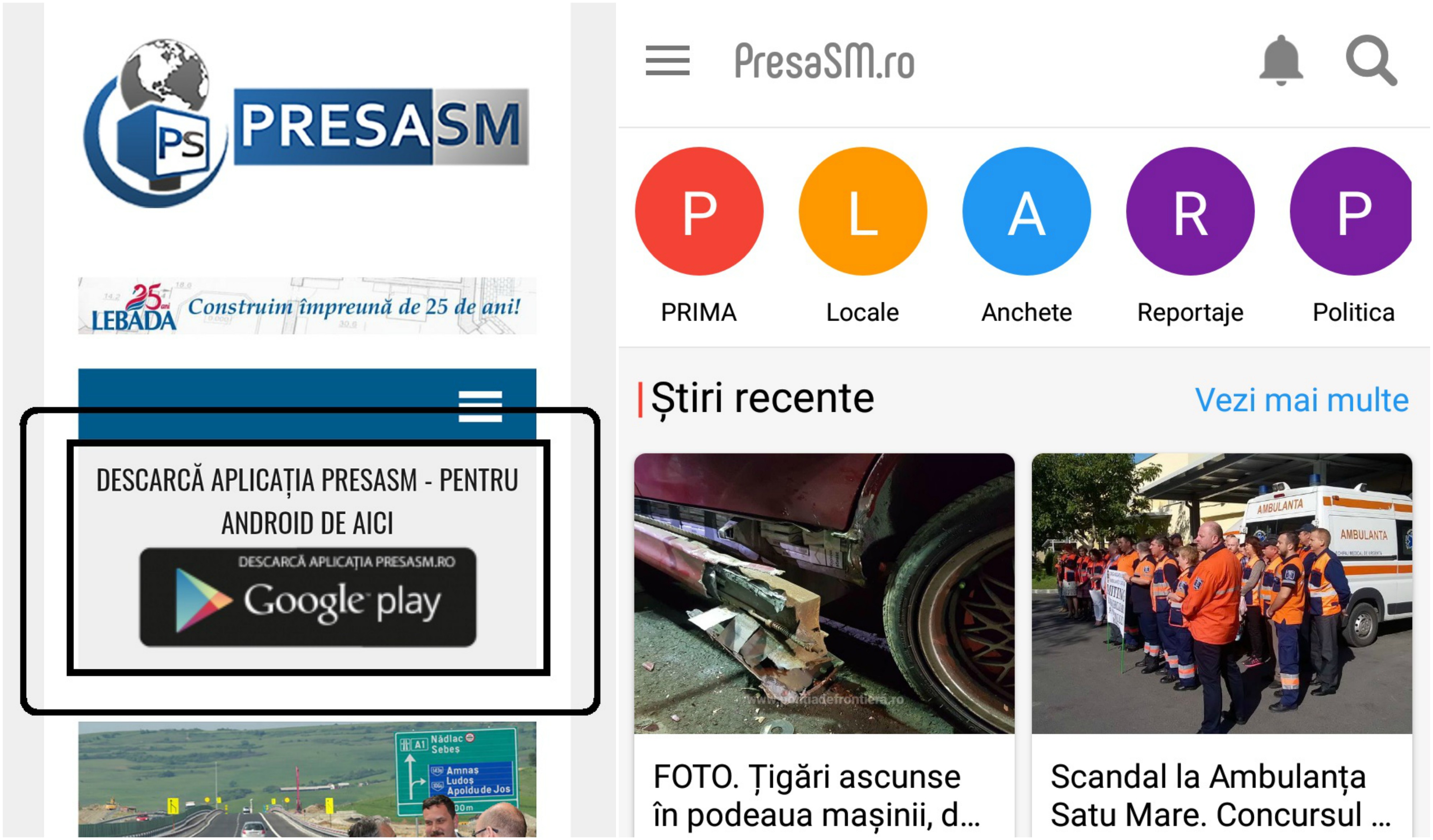 FOTO/VIDEO. NOU! Aplicație GRATUITĂ oferită de PresaSM. Citește-ne mai ușor!