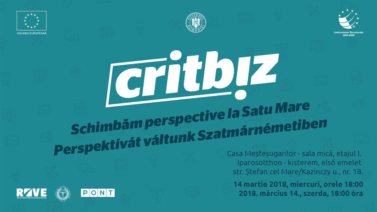 Primăria Satu Mare: Credem în idei creative, schimbăm perspectivele antreprenoritului local!