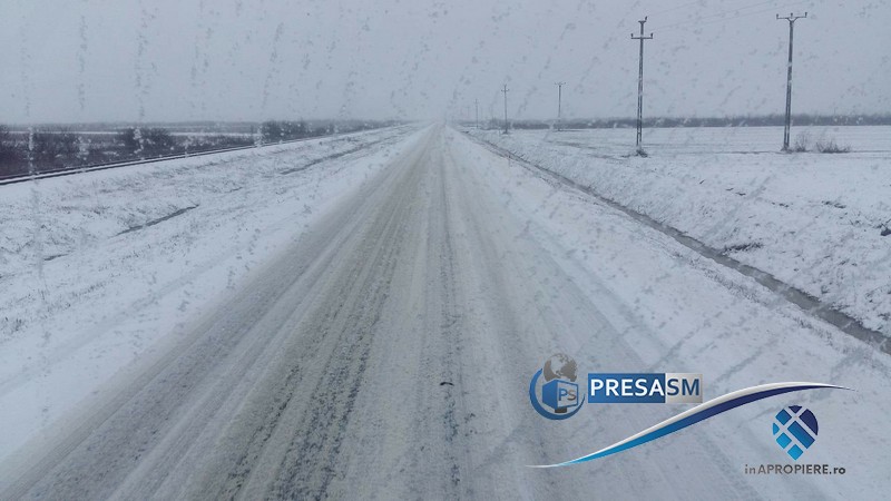 Au lăsat zăpada pe șosele. Administratorii de drumuri, sancționați și la Satu Mare