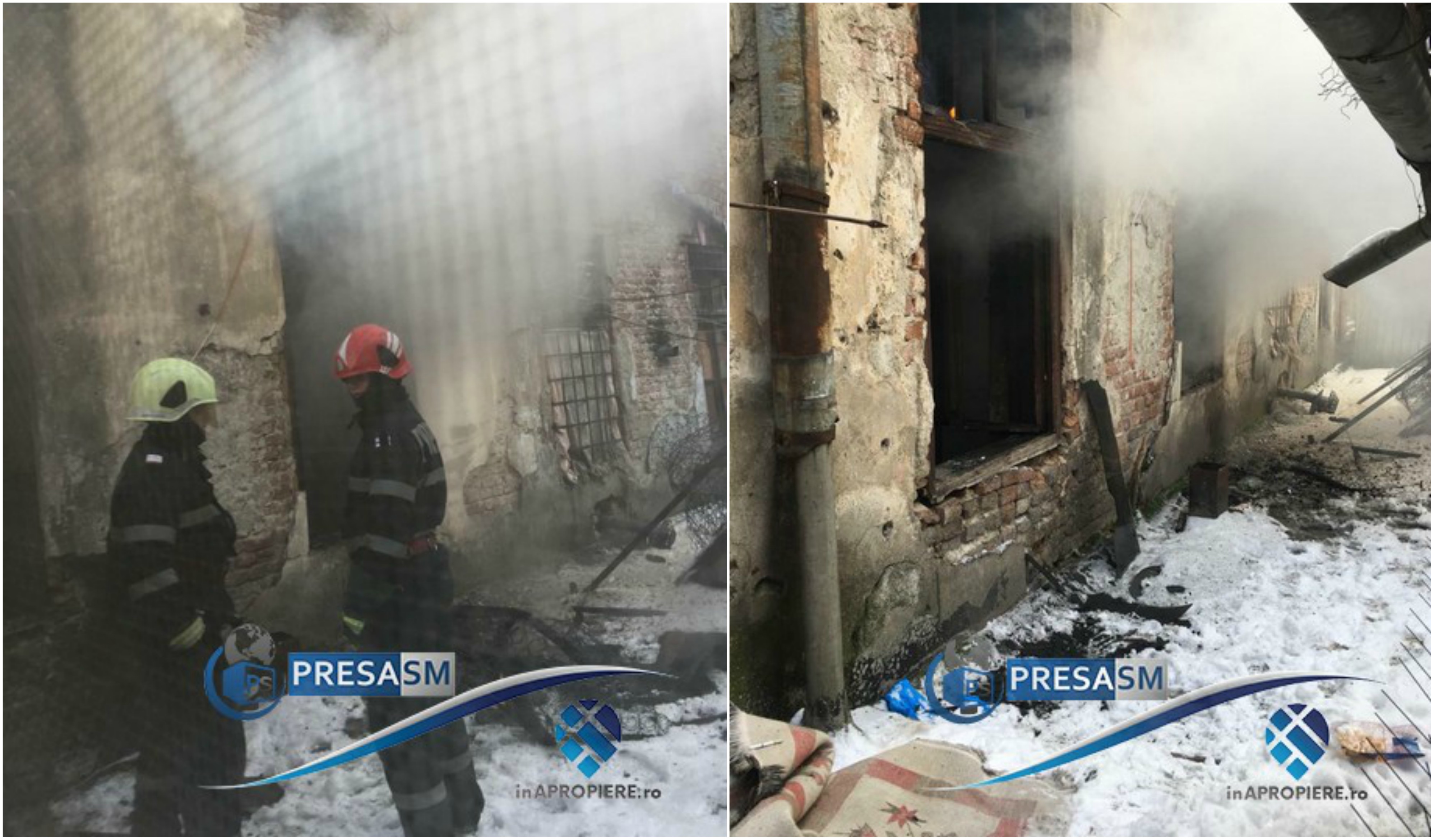 FOTOGALERIE. Incendiu în ghetoul de pe Horea! Oamenii cer evacuarea de urgență a ”ilegalilor”