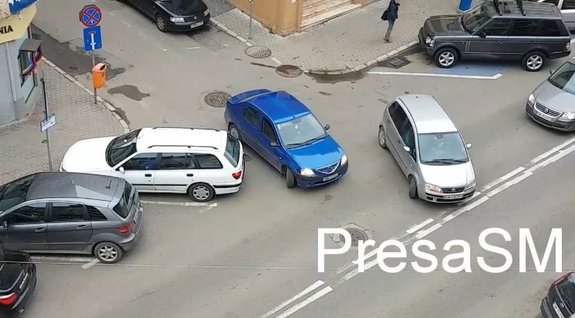 VIDEO. Scandal în centrul Sătmarului. Șoferi nervoși și multe claxoane