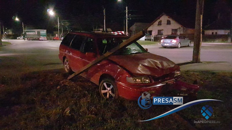 FOTO/VIDEO. A făcut accident pe Drumul Careiului, a lăsat cheile în contact și a plecat
