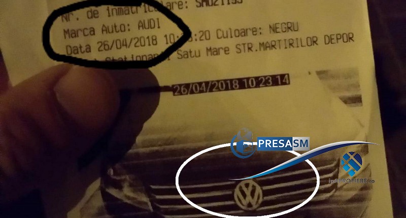 FOTO. Să râdem cu ”Siguranța Traficului”. Când amendezi AUDI, dar mașina este VW