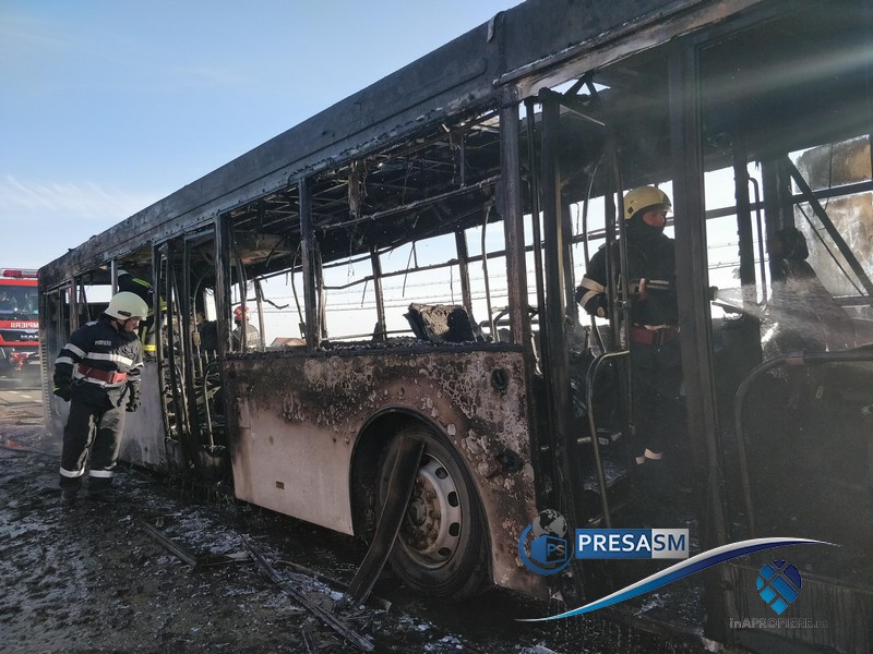 FOTO/VIDEO. Autobuzul Transurban, cuprins de flăcări, a fost cumpărat RECENT!