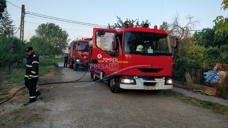 FOTO/VIDEO. Incendiu pe Drumul Botizului. Pompierii au intervenit cu două autospeciale