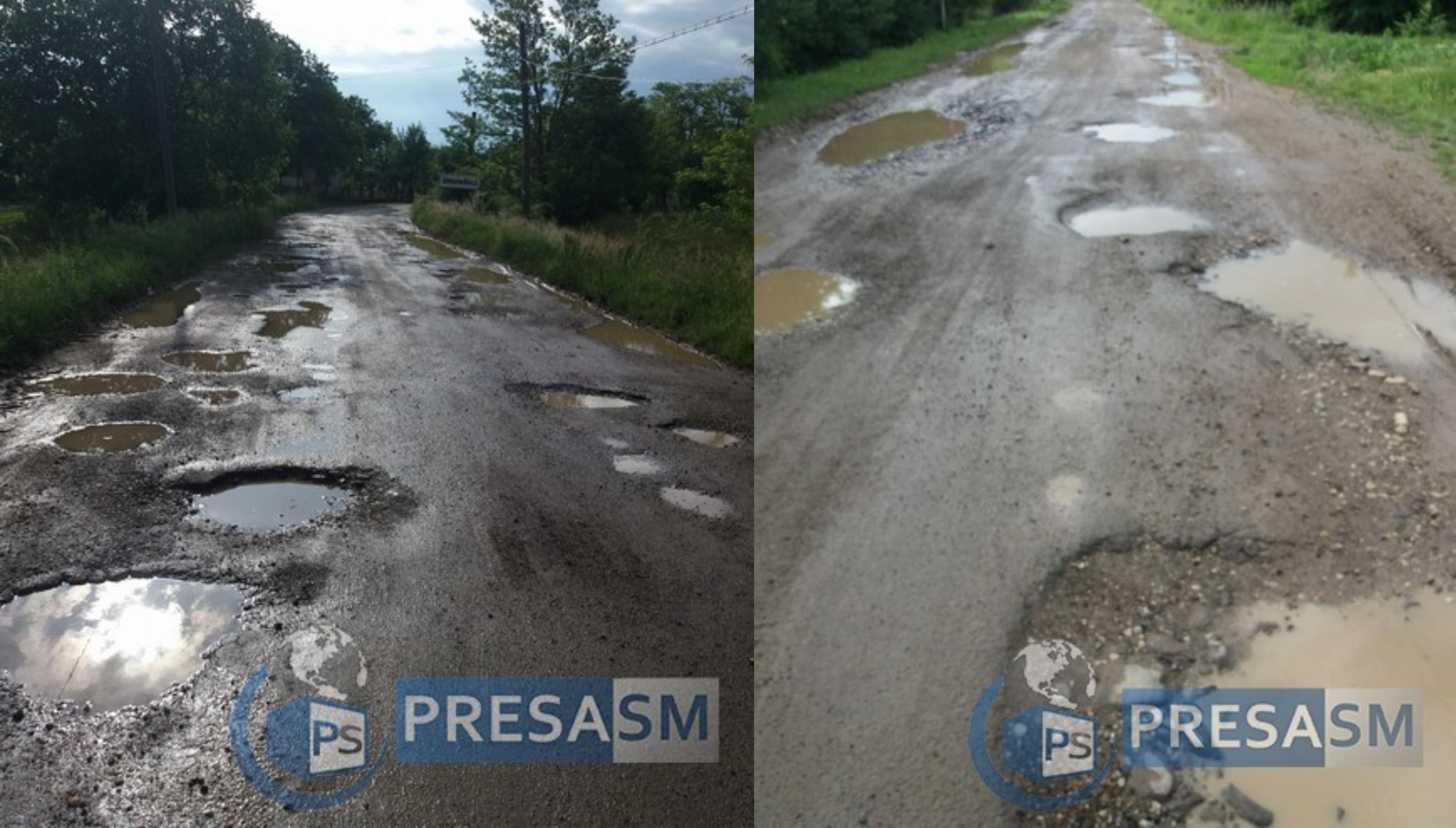 FOTOGALERIE. Așa arată cel mai catastrofal drum din județul Satu Mare