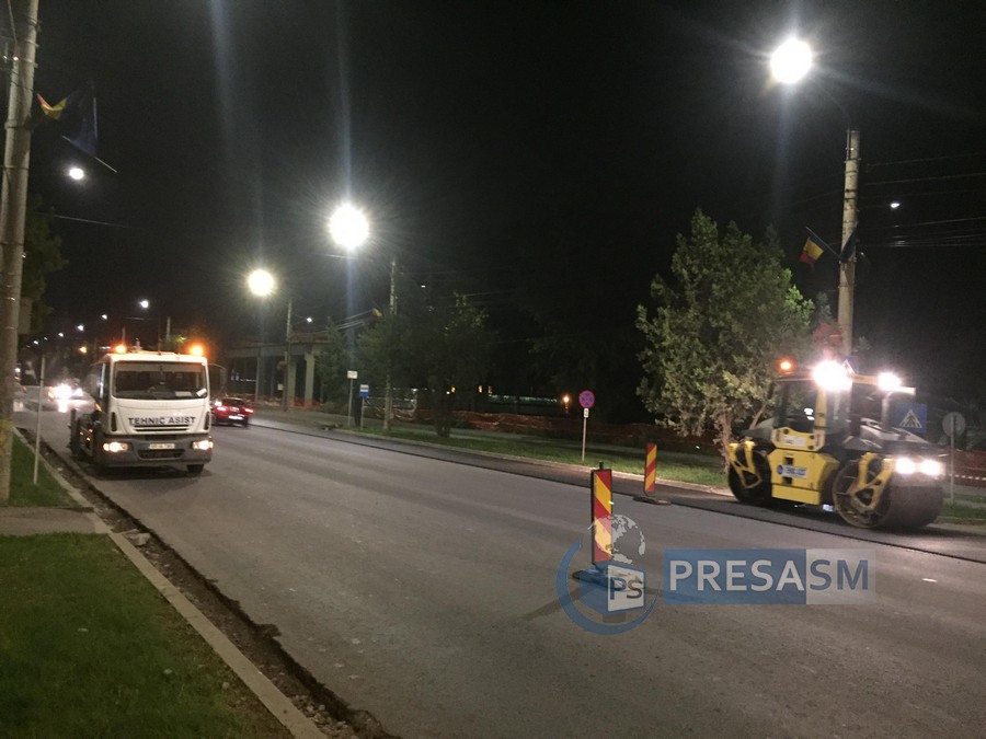 FOTOGALERIE. Se lucrează noaptea pe Drumul Careiului! Din nou...