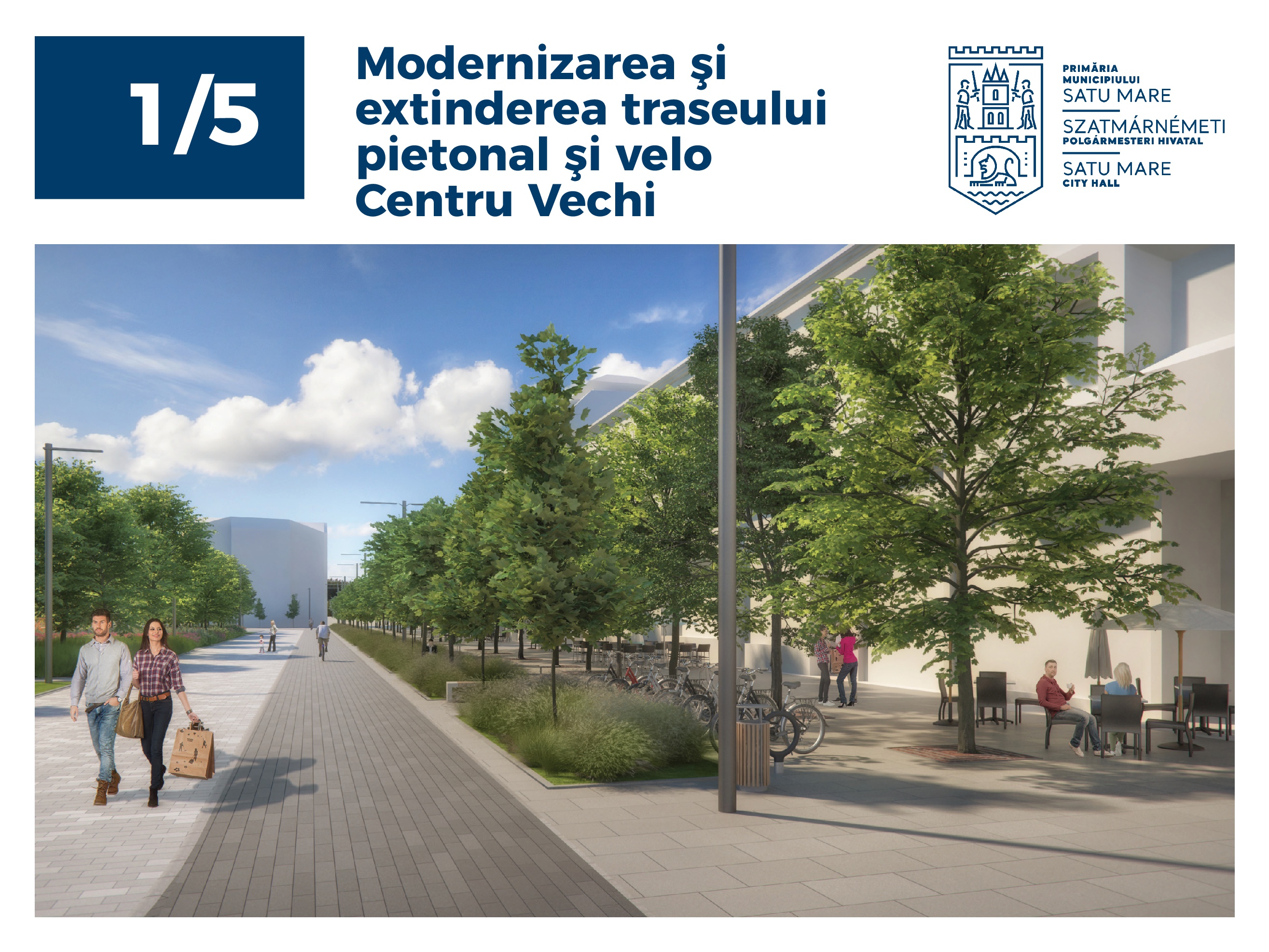 FOTOGALERIE. Cum va arăta Centrul Vechi al Sătmarului! Se închide circulația mașinilor!