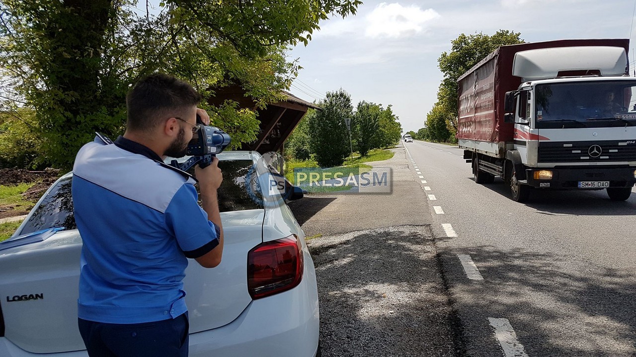 Viteze de autostradă. Cu cât au fost prinși șoferii sătmăreni pe drumurile din județ