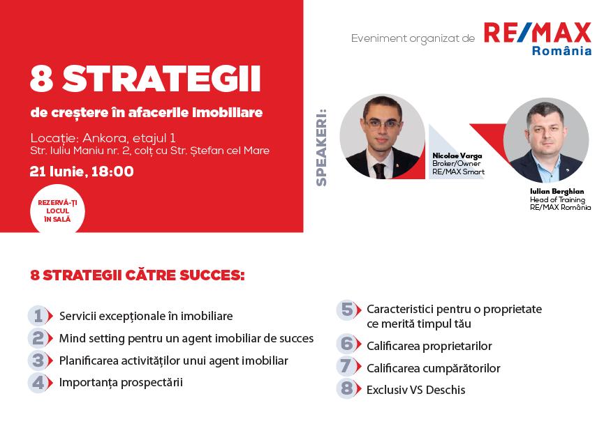 8 strategii de creștere în afacerile imobiliare. Seminarii gratuite la Satu Mare