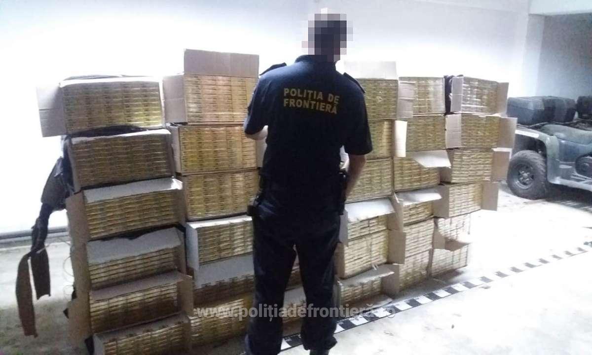 FOTO/VIDEO. Captură impresionantă de țigări în județul Satu Mare