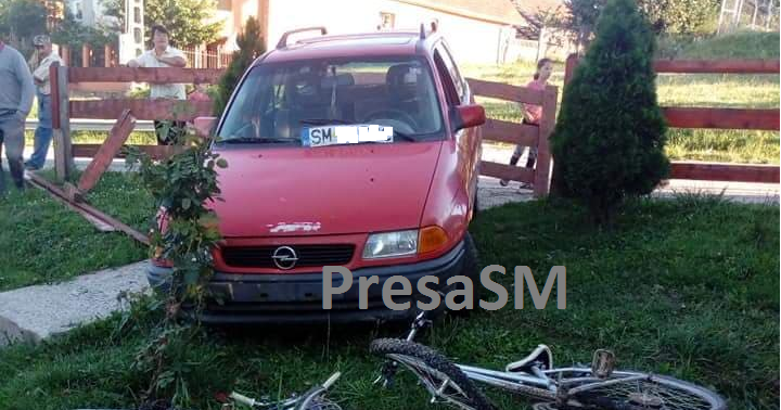 FOTOGALERIE. ACCIDENT. Fără permis, a intrat cu mașina într-un parc