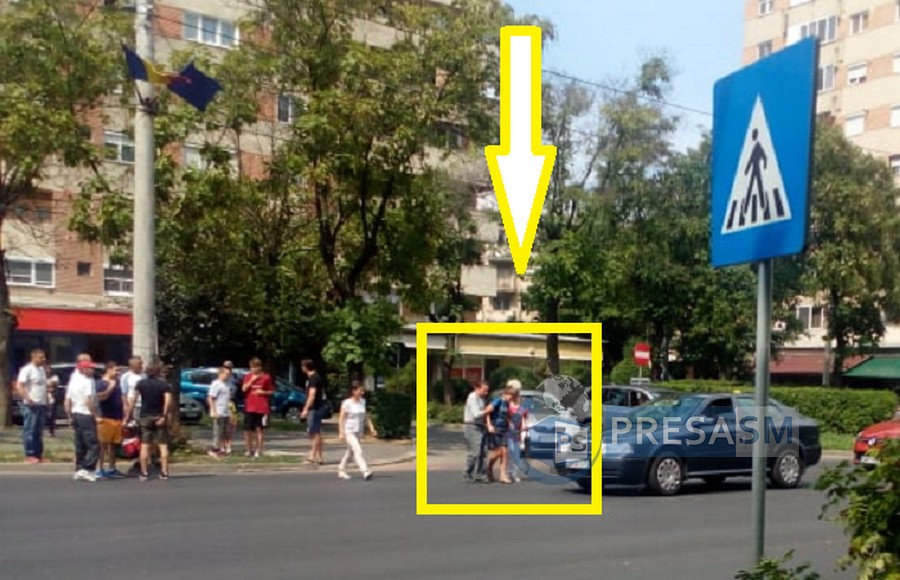 FOTOGALERIE. Copil lovit de o mașină, condusă de o femeie, pe Drumul Careiului