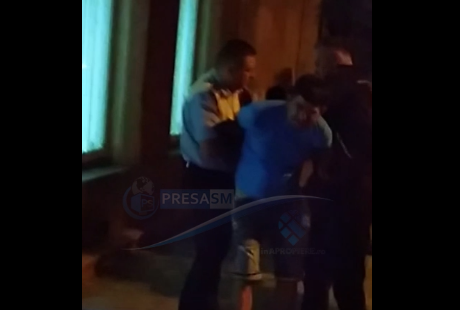 VIDEO. Scandal în Satu Mare. Mai mulți indivizi ”săltați” și duși la audieri