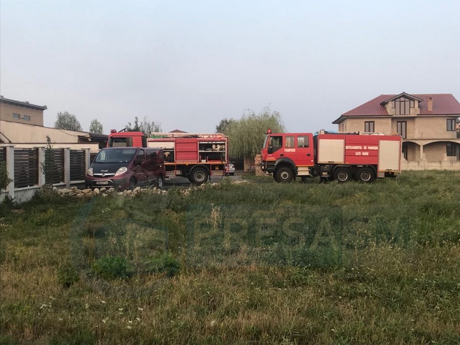 FOTO/VIDEO. Incendiu pe Drumul Careiului. Desfășurare impresionantă de forțe