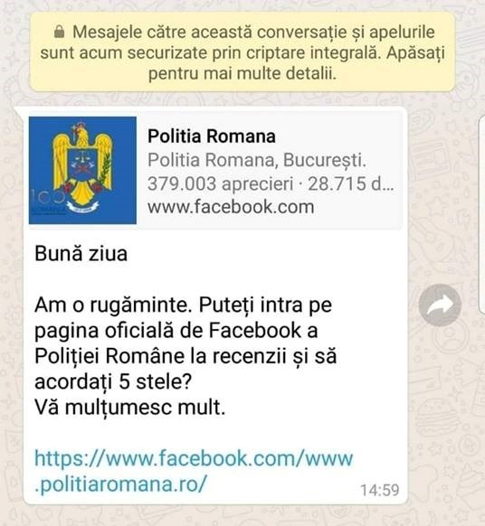 Cum caută Poliția Română simpatie pe Facebook după incidentul cu numerele anti-PSD