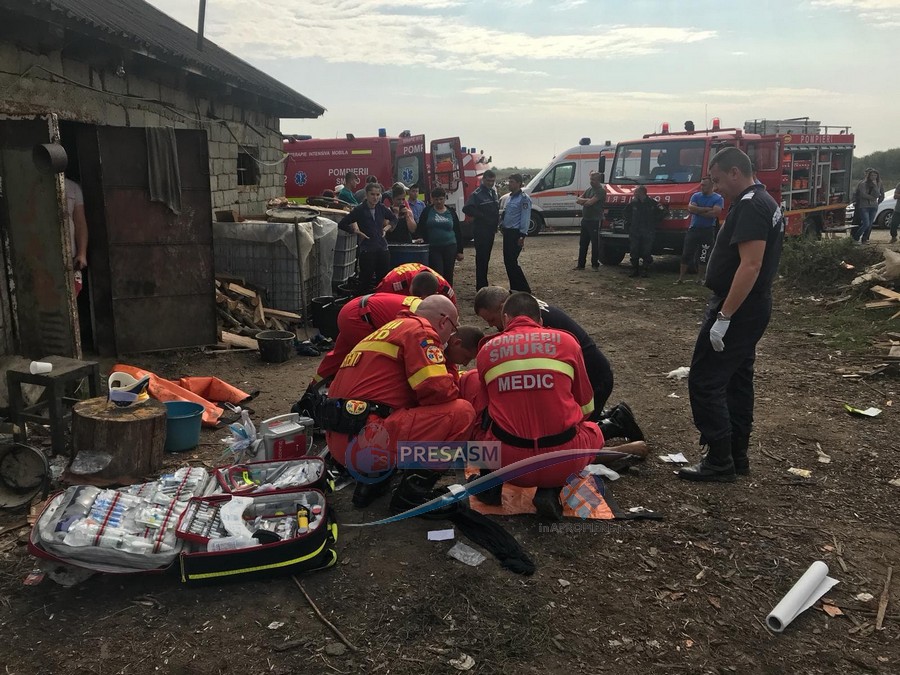 FOTO&VIDEO. Două persoane rănite într-o fântână. Un bărbat, în stop cardio-respirator