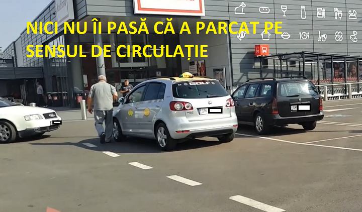 VIDEO. Parcare de taximetrist miserupist, în mijlocul sensului de circulație
