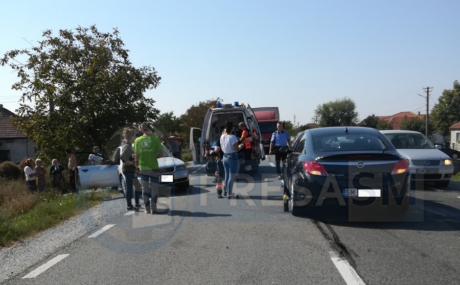 FOTOGALERIE. Accident cu victimă pe DN 19, între Satu Mare și Carei