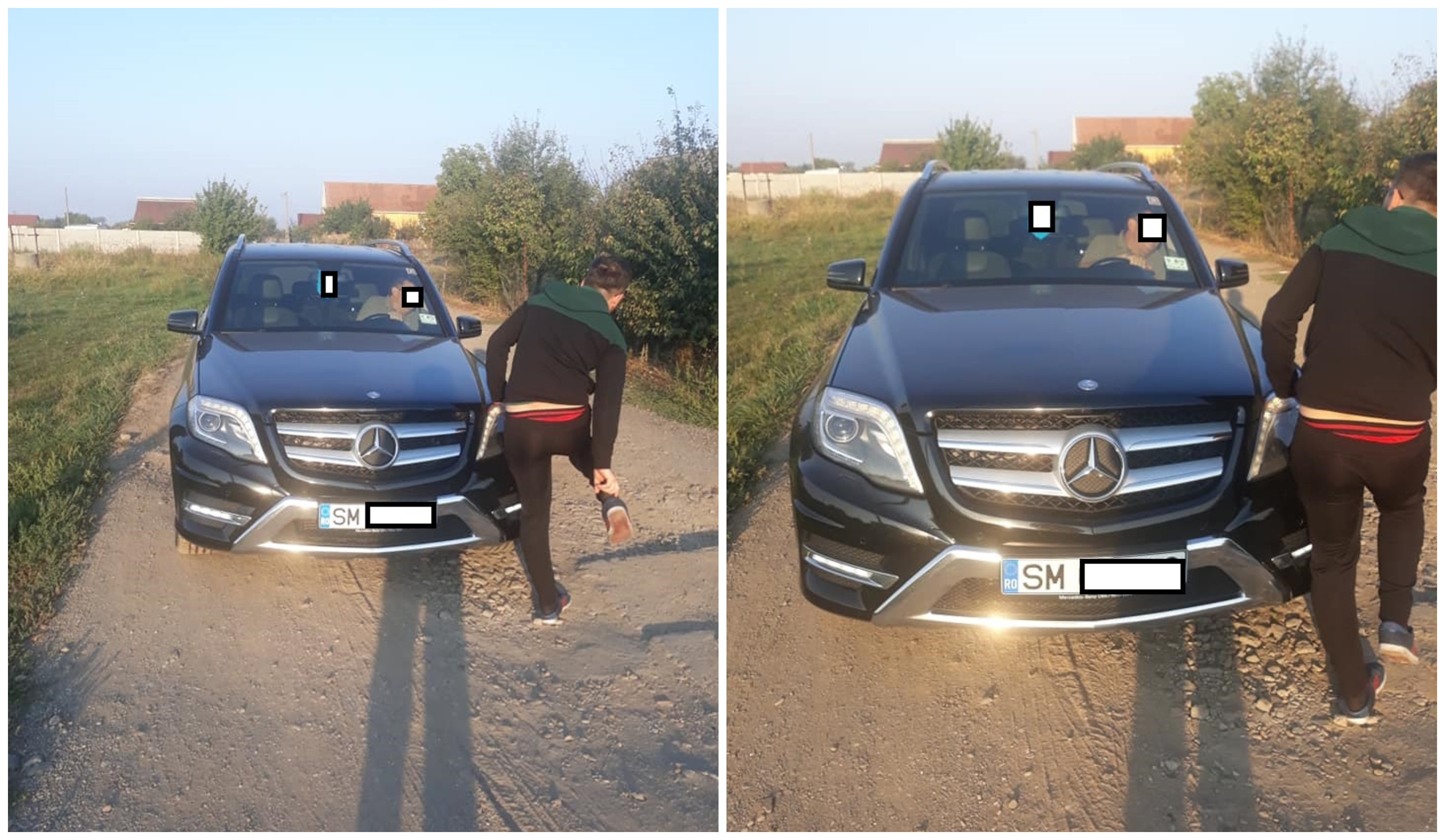 FOTO/VIDEO. Scandal și amenințări. La un pas să dea cu mașina peste un bărbat