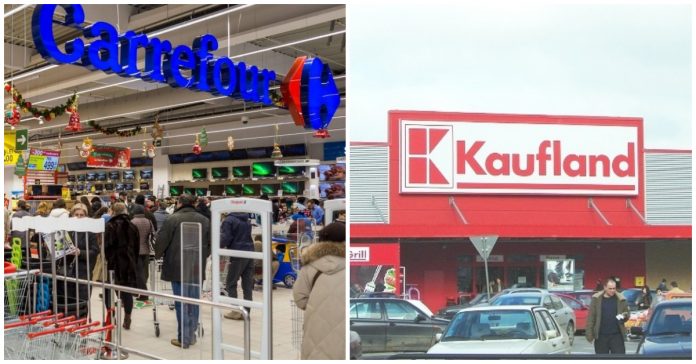 Carrefour vs Kaufland. Ce salarii se câștigă în cele două supermarketuri