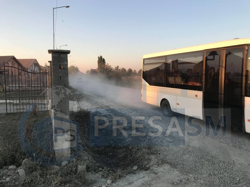 FOTOGALERIE. Coșmarul din Satu Mare. O zonă întreagă sub nori de praf