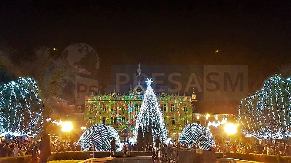 FOTO/VIDEO. Satu Mare de poveste! A pornit iluminatul ornamental. Imagini superbe