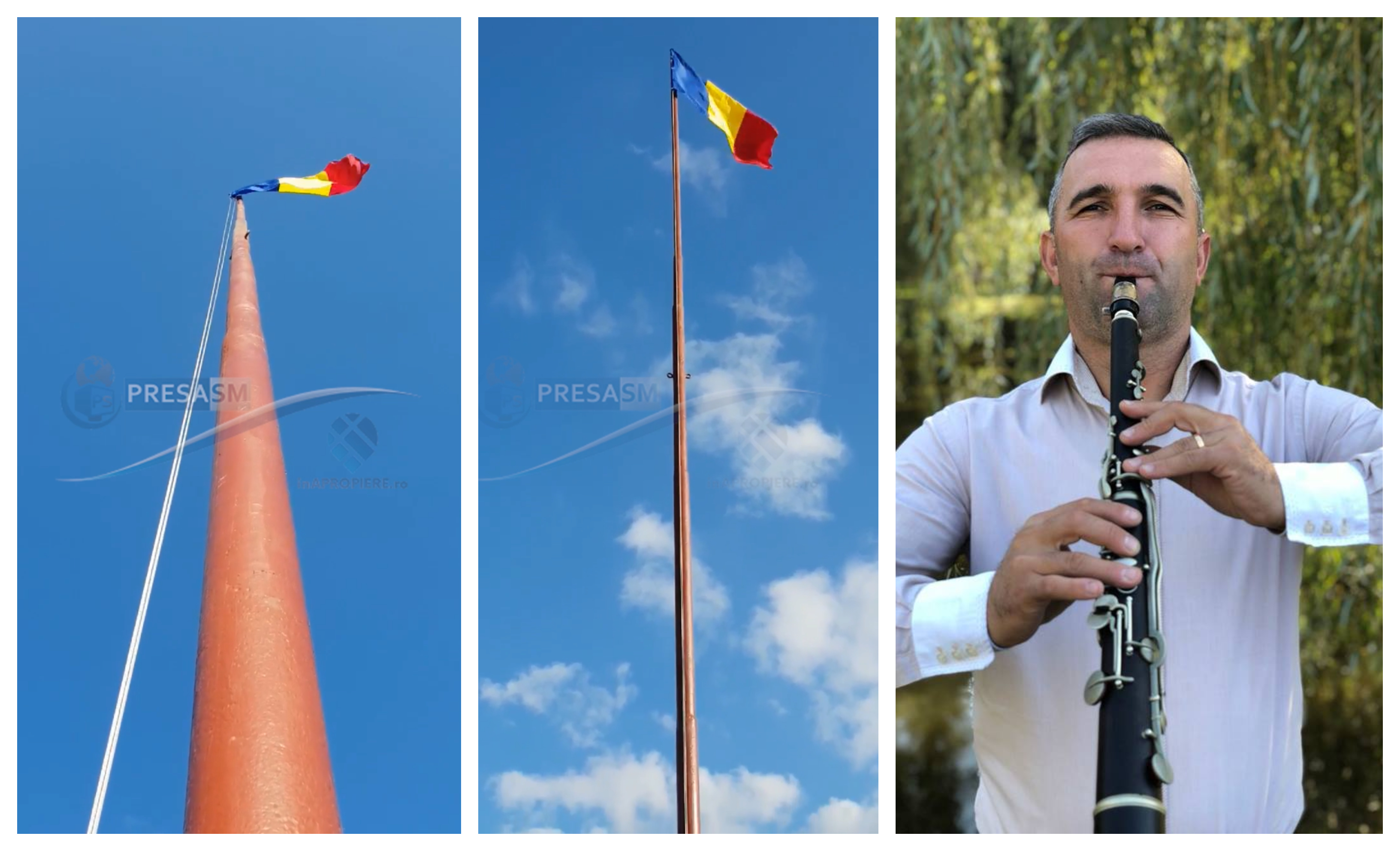 VIDEO. IMPRESIONANT! Sătmareanul Călin Borșe și-a făcut un catarg de 12 metri, cu tricolorul românesc