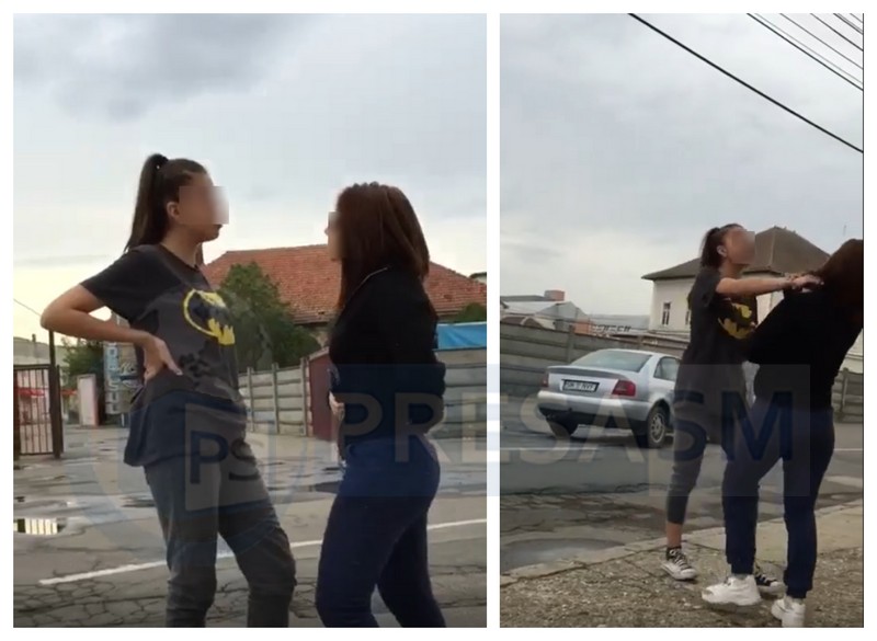 VIDEO. Minorele care s-au bătut în fața Jandarmeriei, identificate. S-au luat măsurile legale