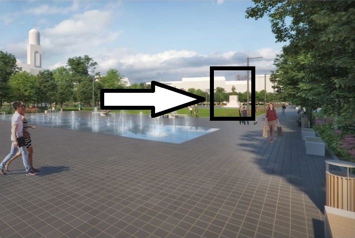 Zvonuri false! Primăria, acuzată că vrea să coboare statuia lui Lucaciu și să radă parcul