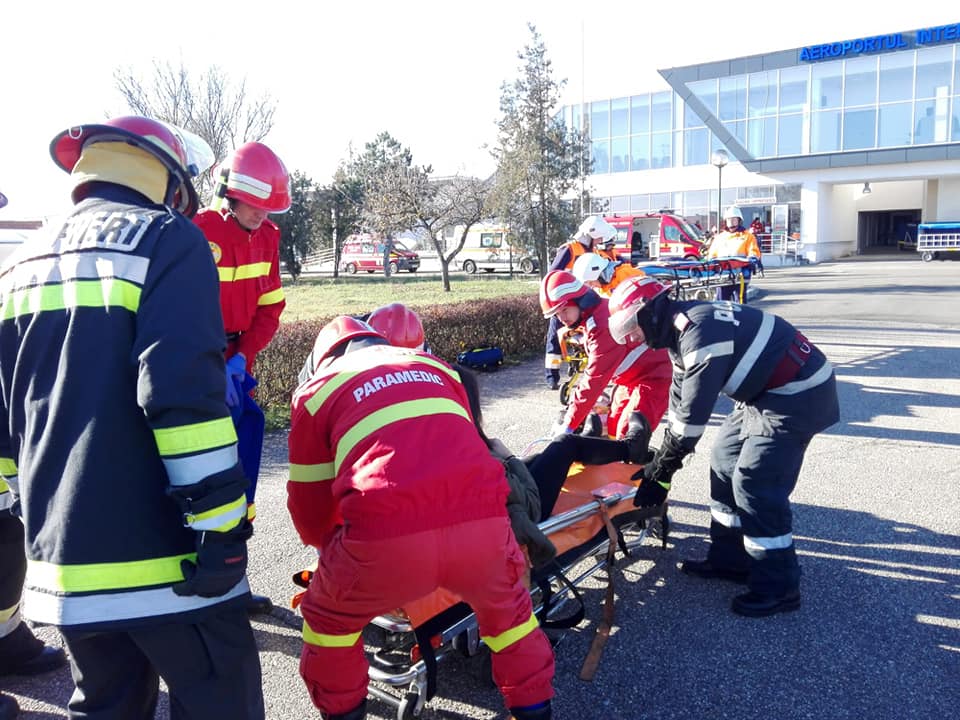FOTOGALERIE. ”Dezastru” pe Aeroport. ”Accident” aviatic de amploare (SIMULARE)