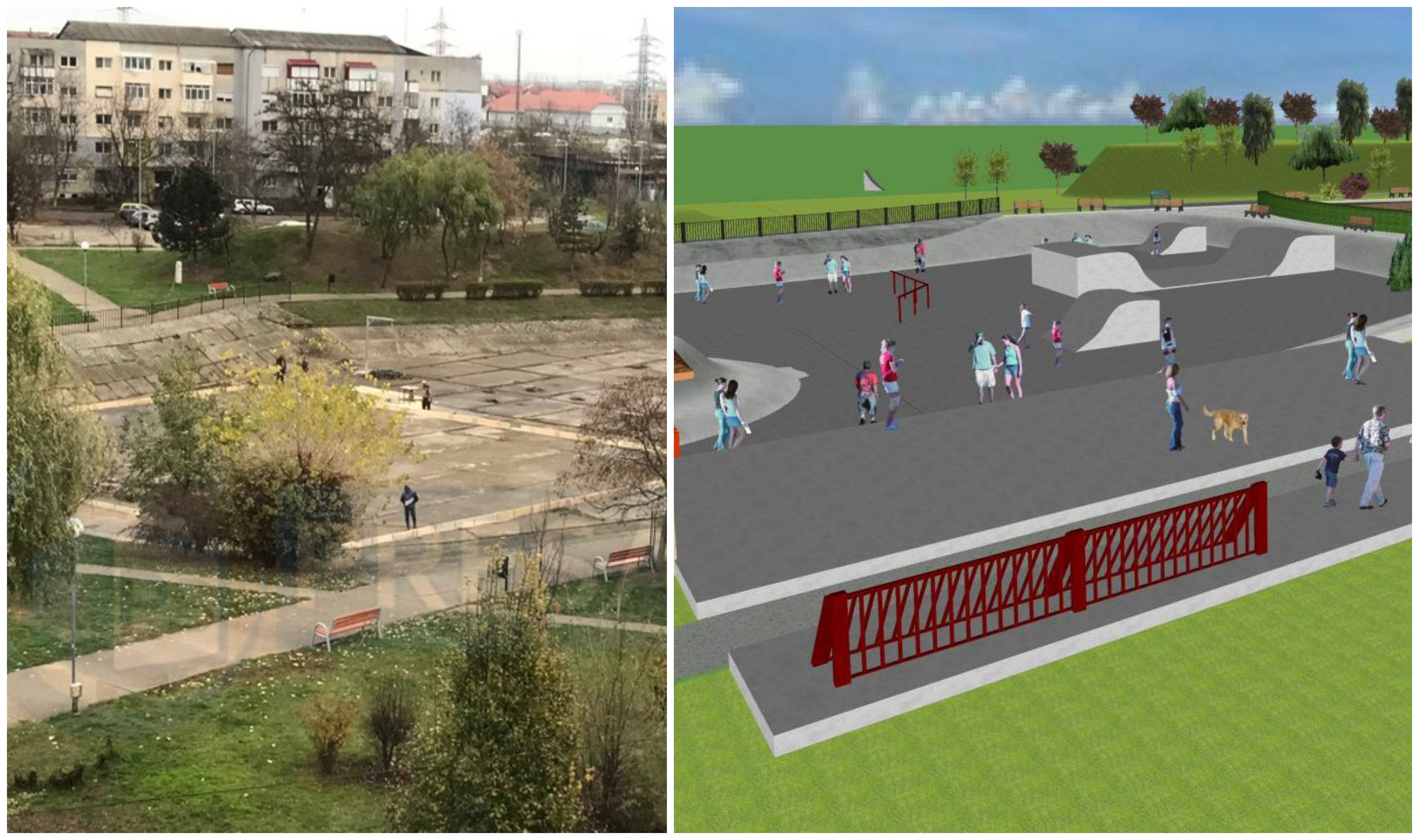 FOTOGALERIE. Se construiește skatepark-ul în Micro 17 (UFO). Cel mai mare din Satu Mare