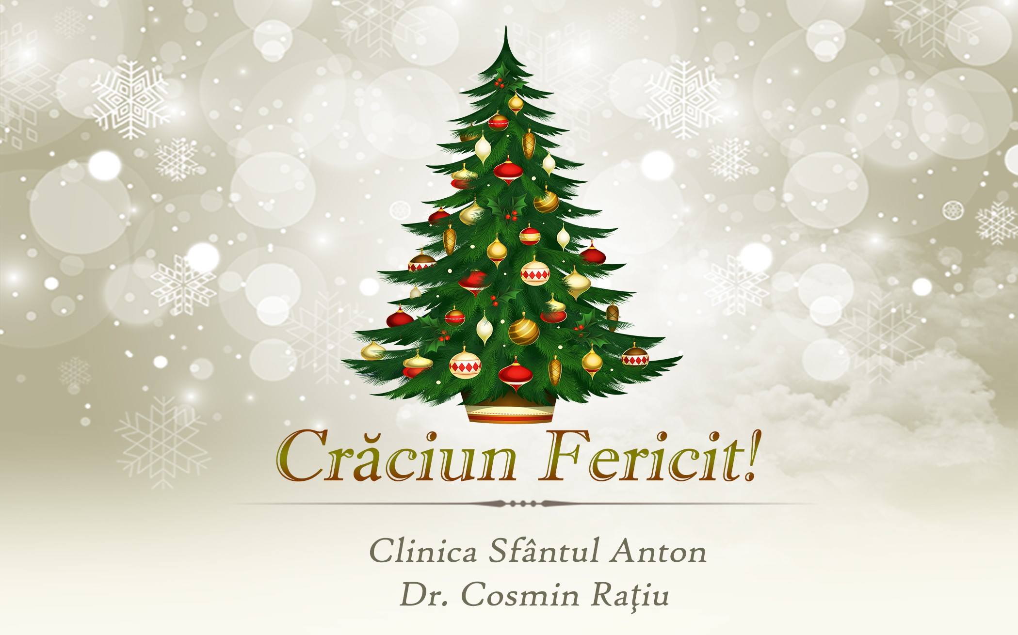 Crăciun Fericit vă urează colectivul Clinicii Sfântul Anton