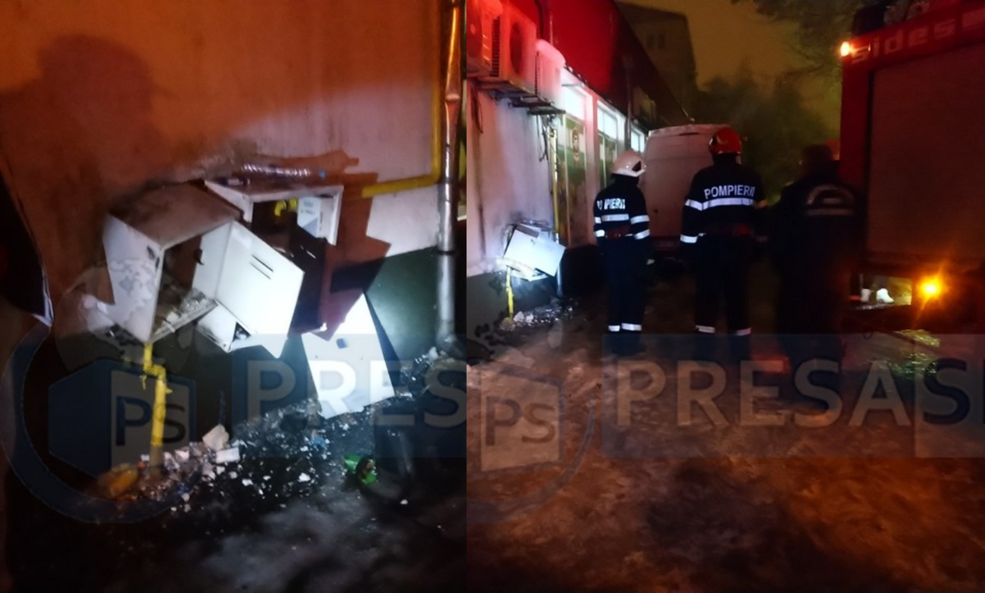 FOTOGALERIE. Accident grav în Satu Mare. Pericol real de explozie. Șoferul a fugit!