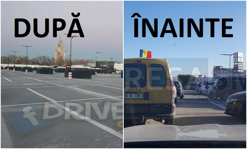 FOTO. După ce au fost blocați, șoferii nu mai folosesc parcarea de la etajul NEPI
