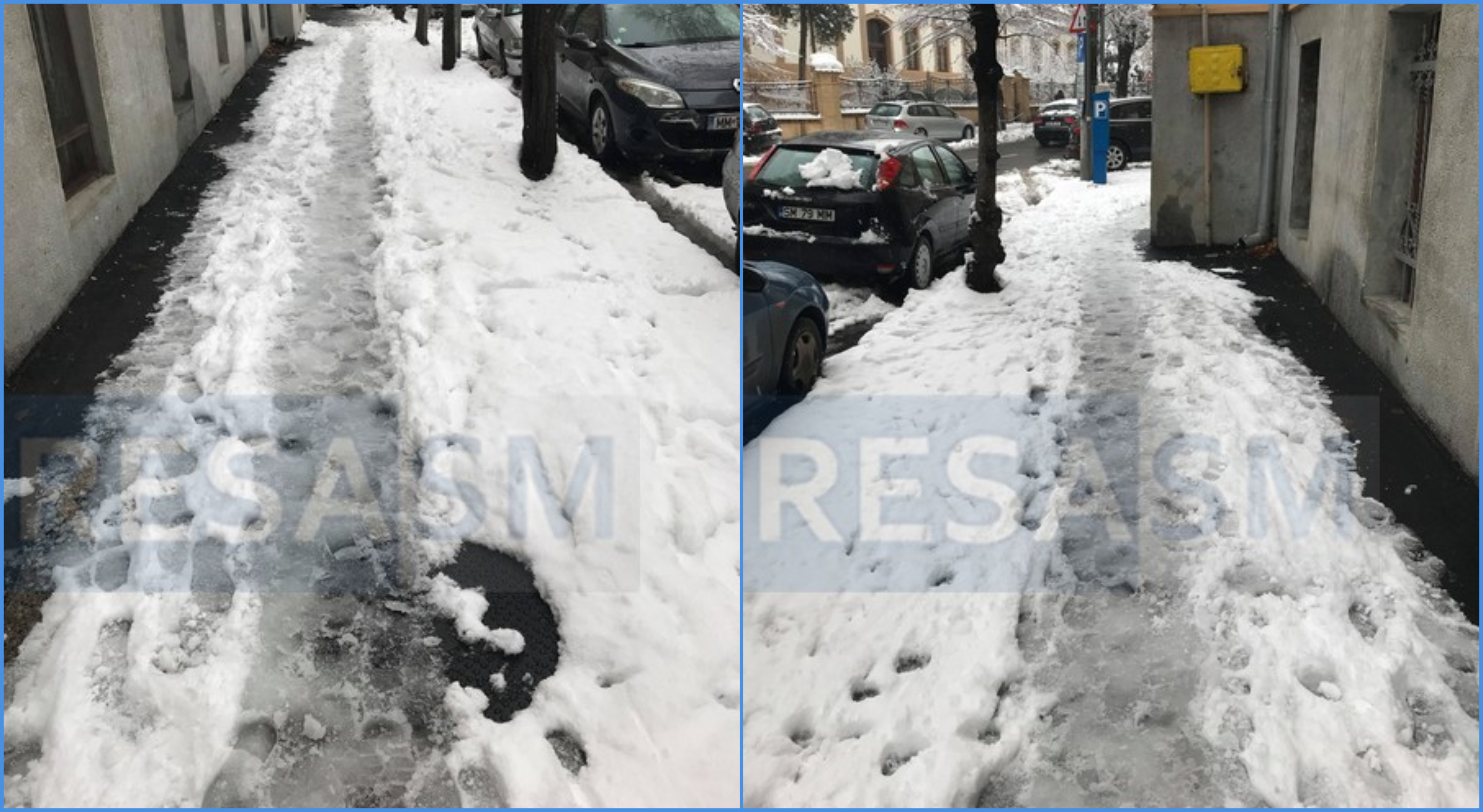 FOTO. Așa arată trotuarele din fața Penitenciarului, cu sute de deținuți (2.750 lei/lunar/deținut)