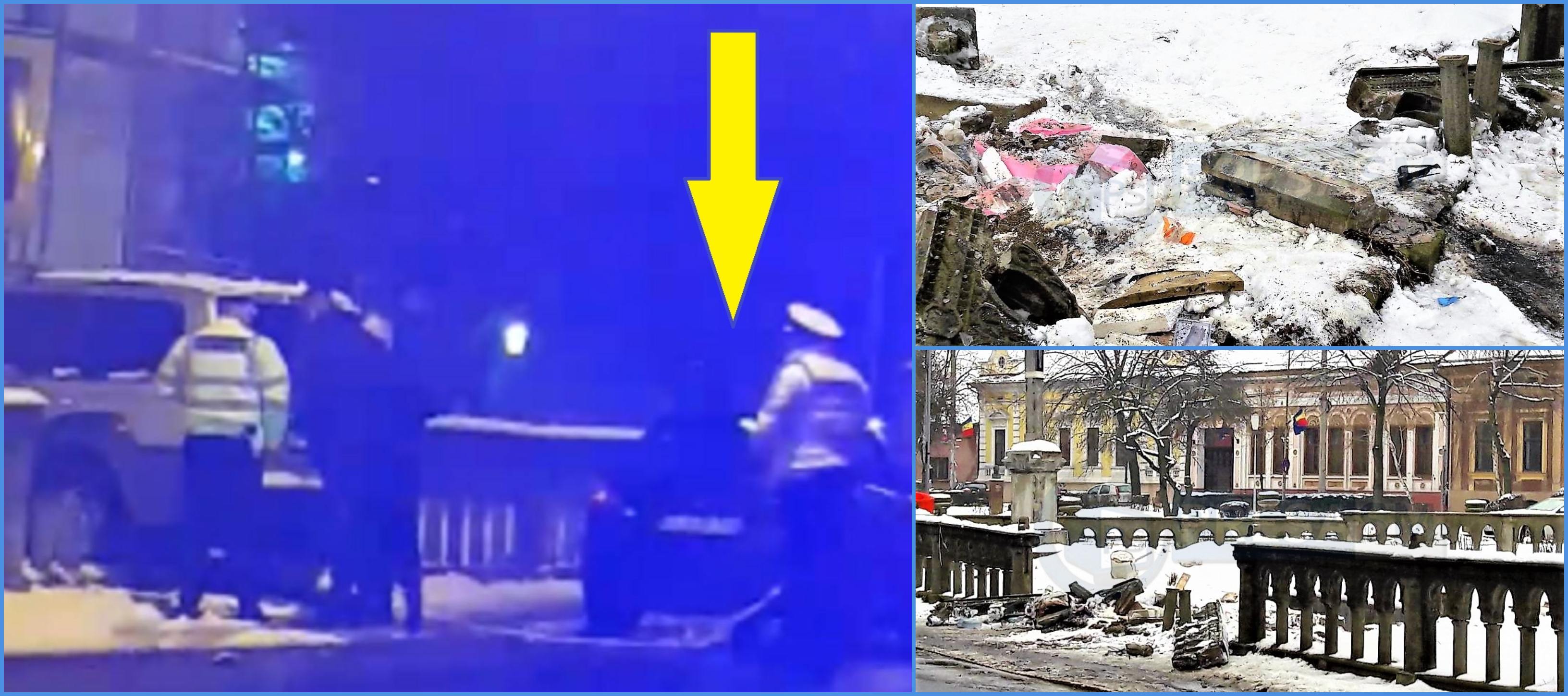 FOTO/VIDEO. SUV în gardul Bisericii. Prietenul venit să ajute, mai beat decât șoferul vinovat