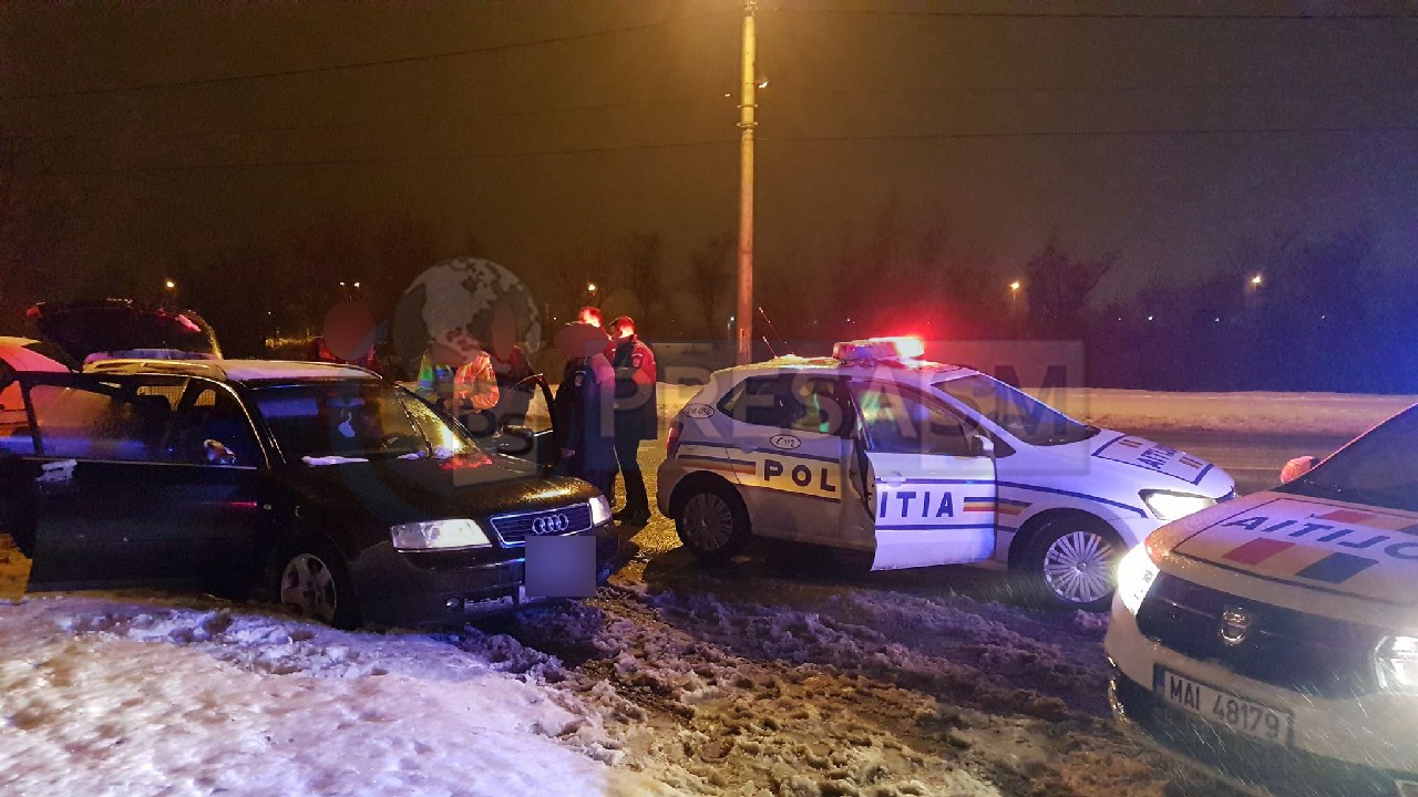 FOTO/VIDEO. Concluzia polițiștilor: patru focuri de armă pentru oprirea șoferului beat