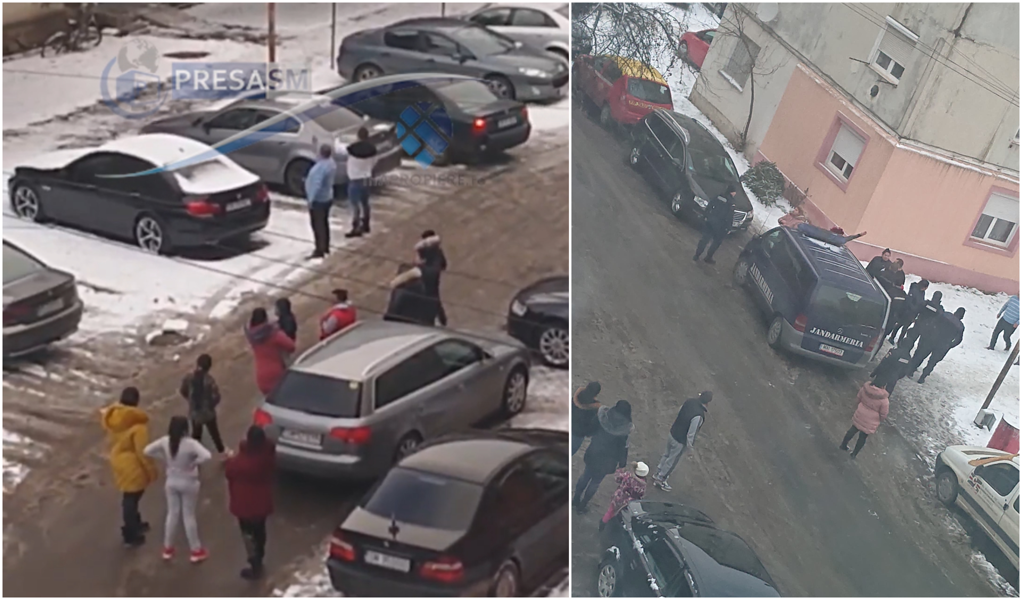 FOTO/VIDEO. Zeci de rromi s-au luat la bătaie în Satu Mare. Au intervenit mascații