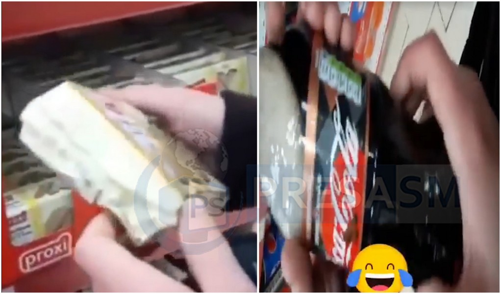 VIDEO. Distracția unor tineri din Satu Mare: distrugerea alimentelor din supermarket-uri