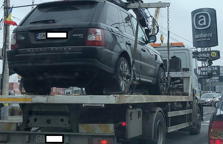 FOTO. Bolid din SM, ridicat la Cluj. Urmează și în municipiul Satu Mare