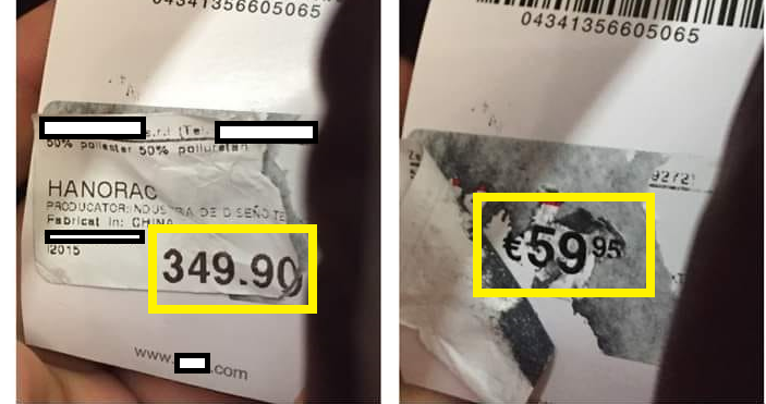 FOTO. Pățania unui sătmărean: hainele de firmă, mai scumpe în România decât în Occident