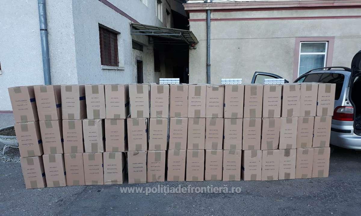 FOTO/VIDEO. Lovitură dură dată contrabandiștilor din Satu Mare. Captură impresionantă de țigări