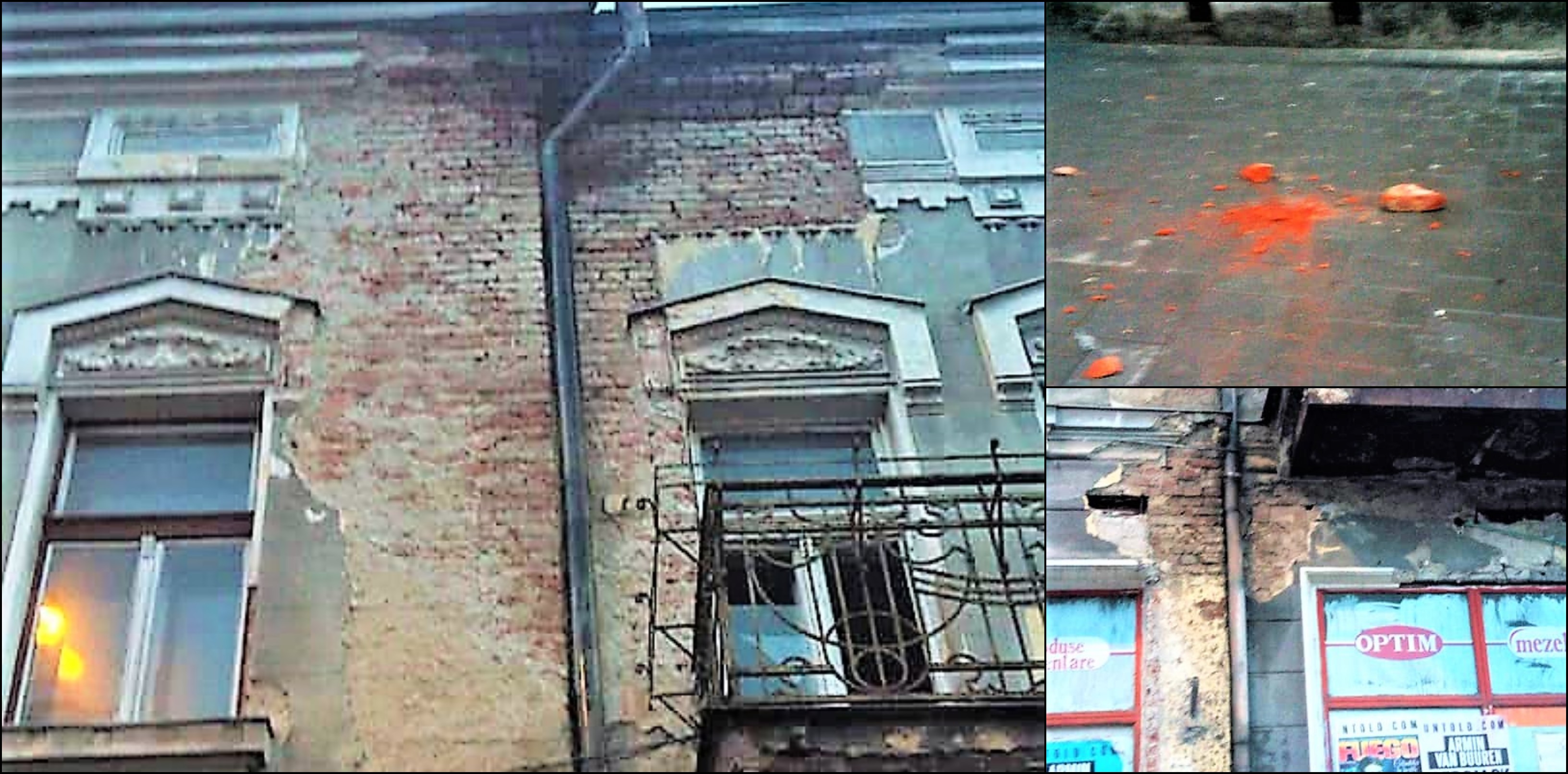 FOTOGALERIE. Atenție, cad cărămizile de pe clădirile din Centru!