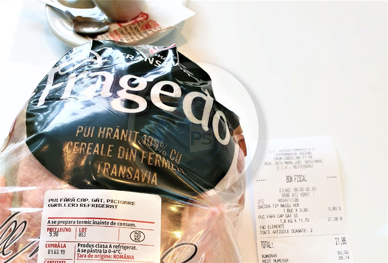 FOTO. Cum crește prețului puiului într-un supermarket din Satu Mare