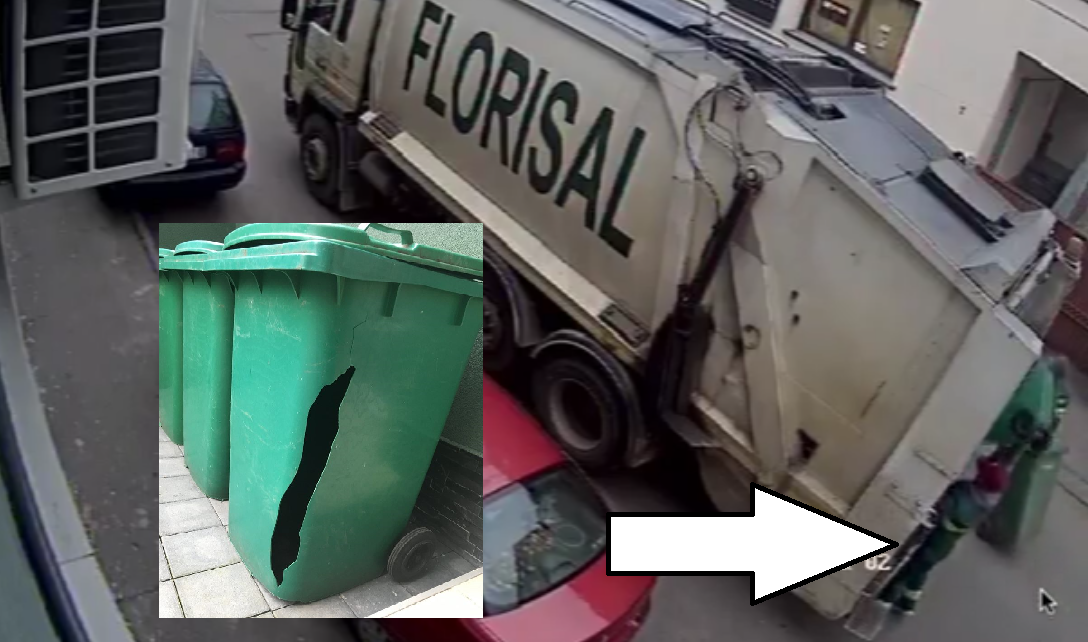 VIDEO. Unii angajați ai Florisal, acuzați că distrug pubelele. Oamenii s-au săturat să le schimbe