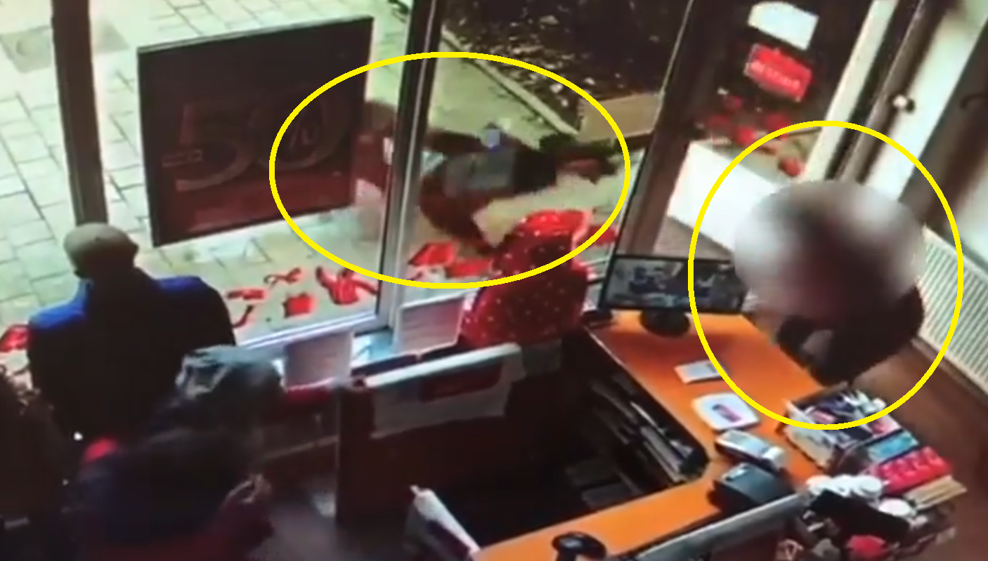 VIDEO. Femeie atacată de un porc mistreț, în ușa magazinului. S-a întâmplat la câțiva kilometri de Satu Mare